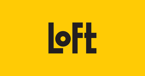 黄色い背景のLoFtのロゴ